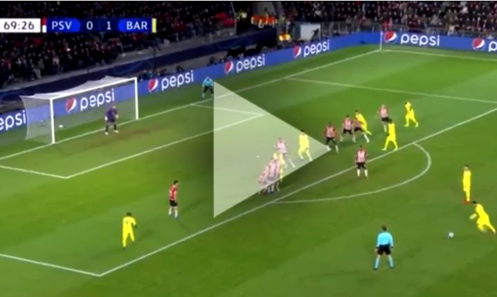 Nietypowy gol dla Barcelony z PSV! 0-2 [VIDEO]